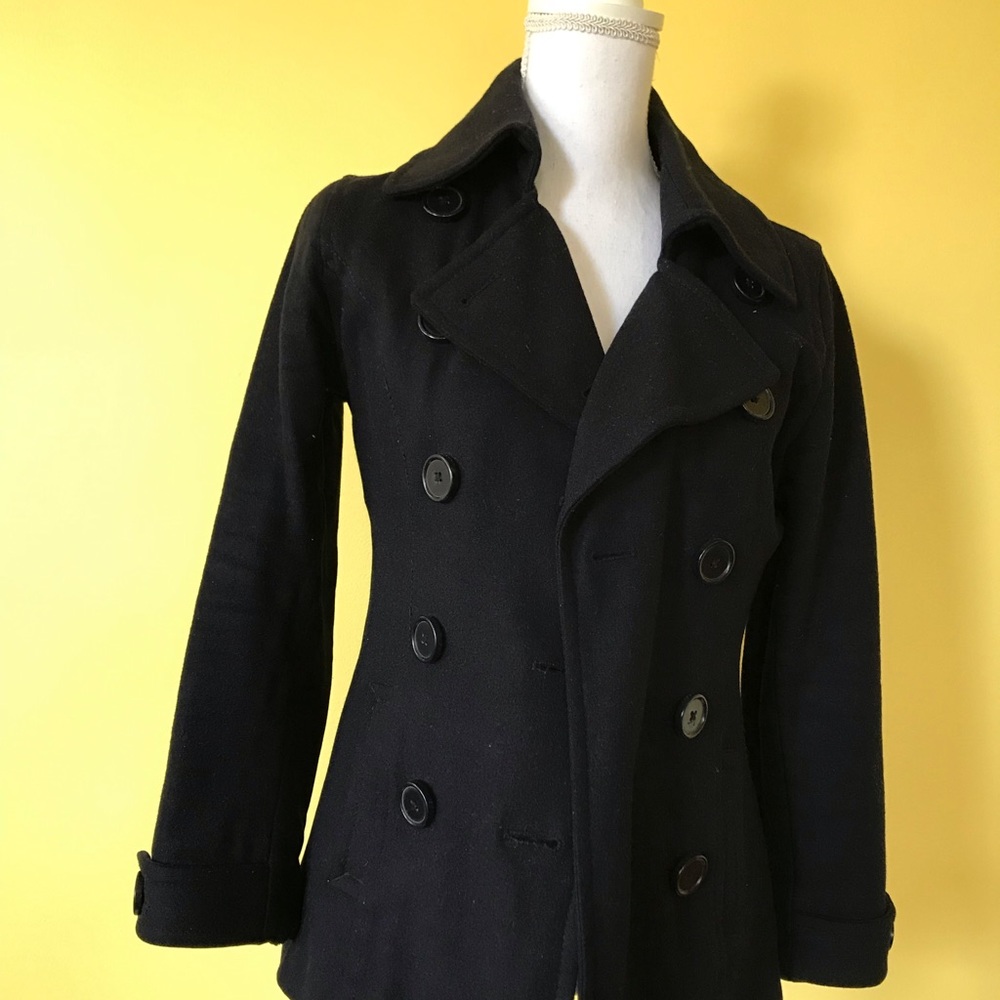 Size 4 black pea coat jacket